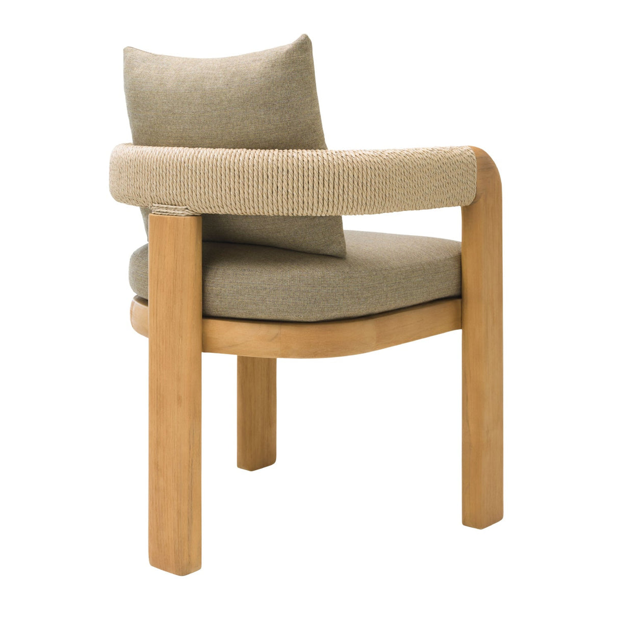 Modern European furniture - Cushioned Teak Outdoor Dining Chair - www.oroa.com