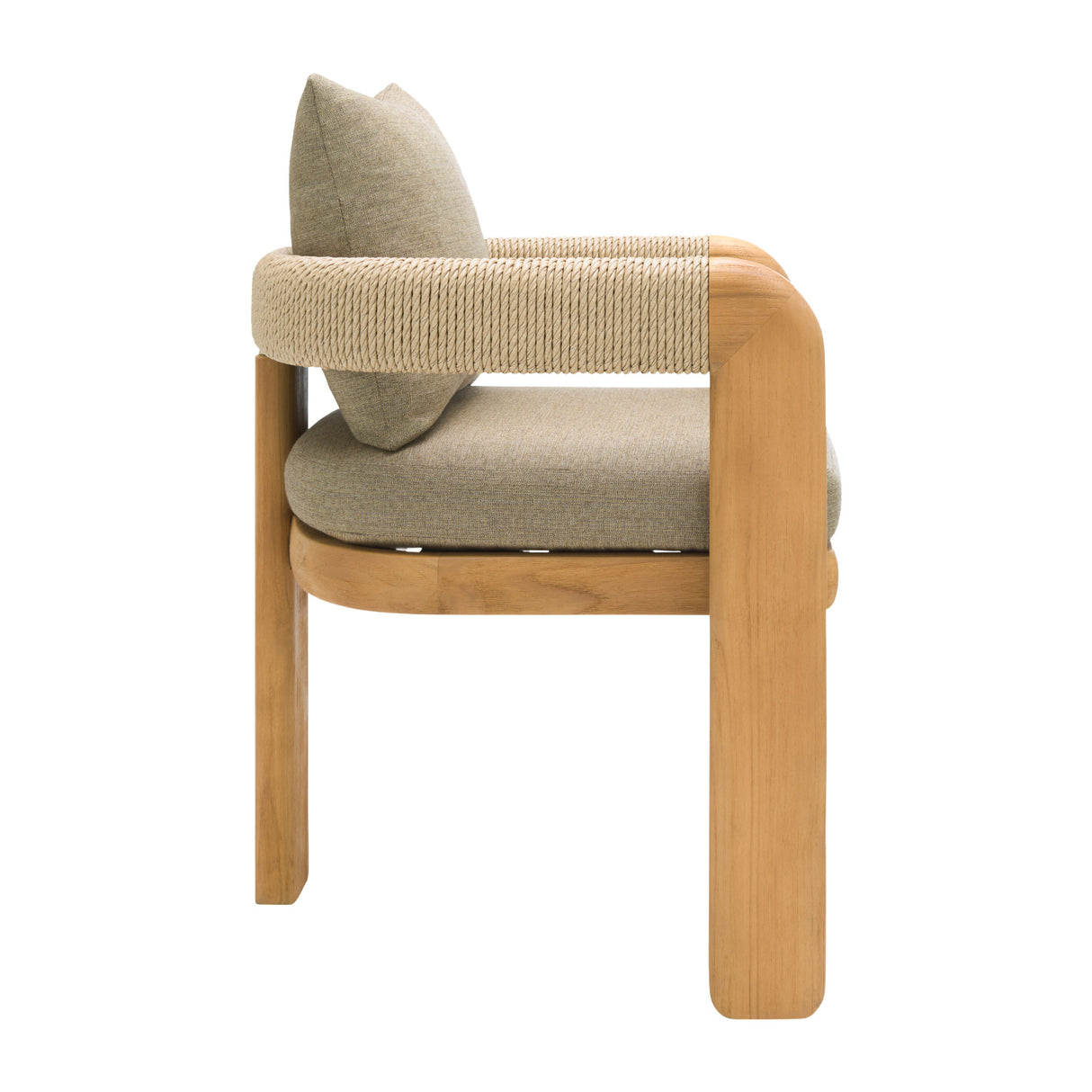 Modern European furniture - Cushioned Teak Outdoor Dining Chair - www.oroa.com