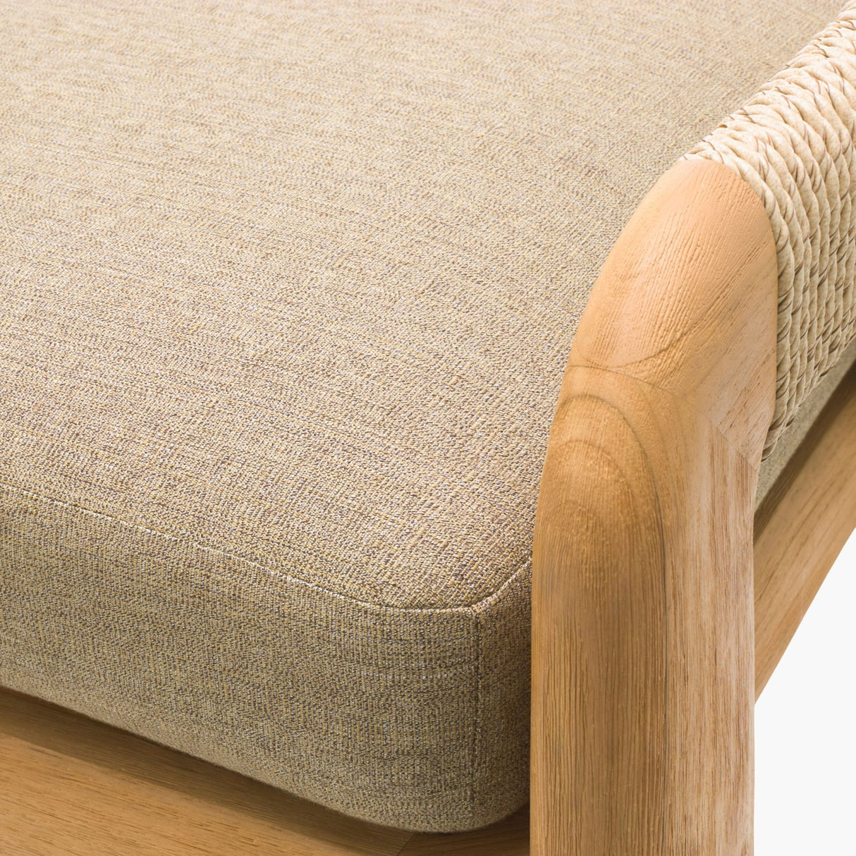 Modern European furniture - Cushioned Teak Outdoor Backless Bench - www.oroa.com