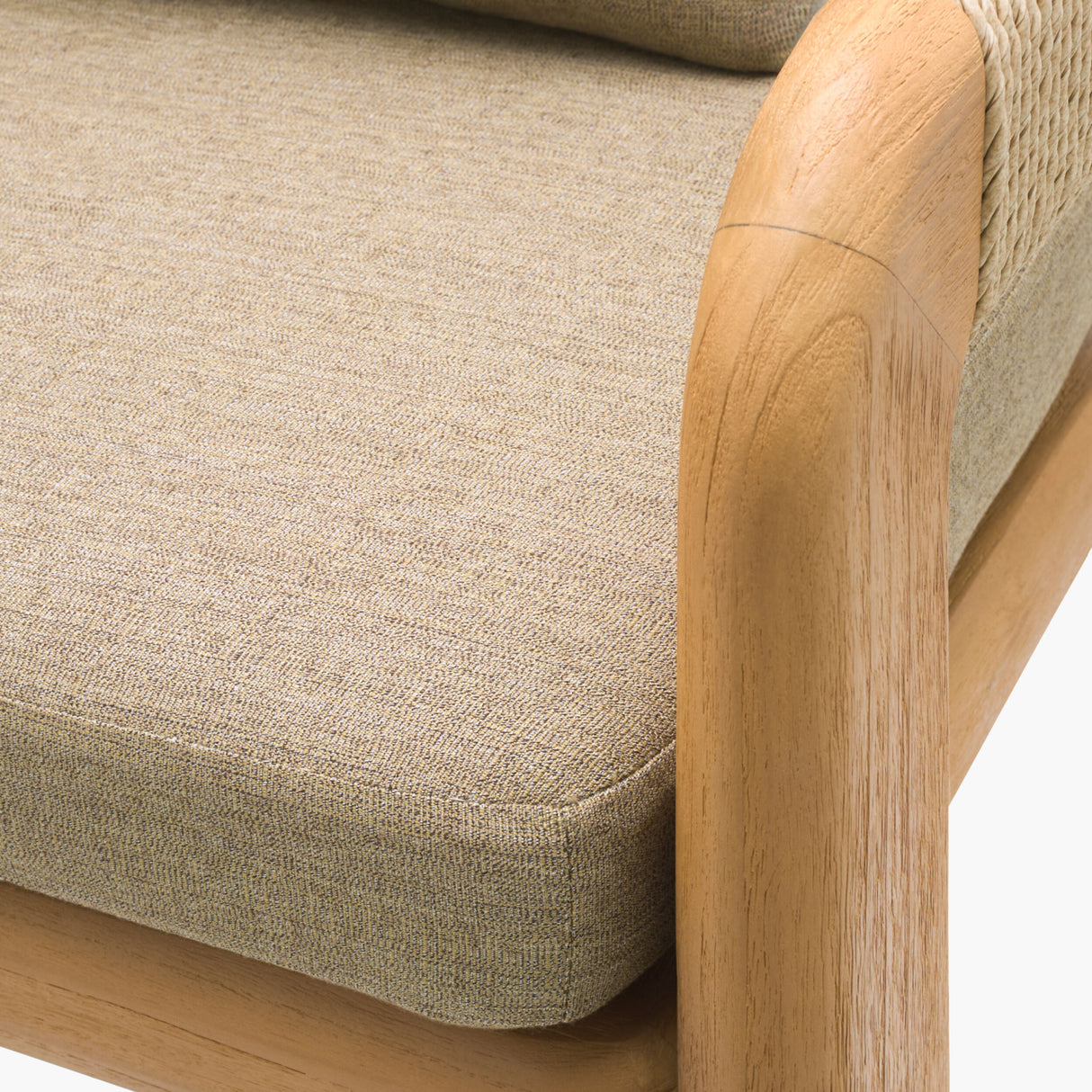 Modern European furniture - Cushioned Teak Outdoor Bench - www.oroa.com