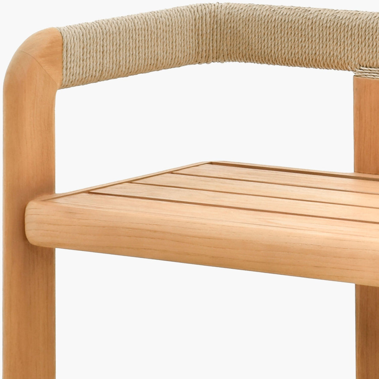 Modern European furniture - Cushioned Teak Outdoor Bench - www.oroa.com
