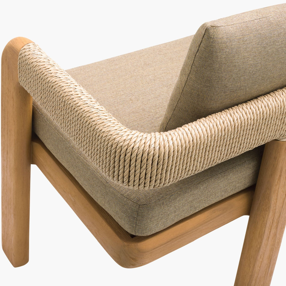 Modern European furniture - Cushioned Teak Outdoor Bench - www.oroa.com
