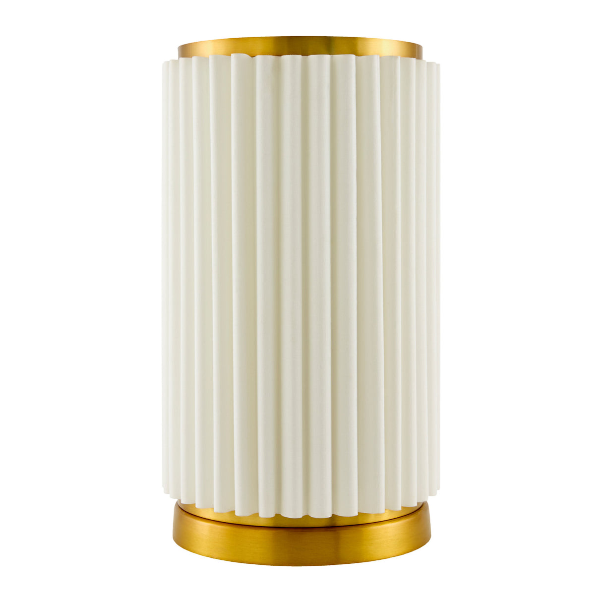 White Fluted Linen Table Lamp | Oroa.com