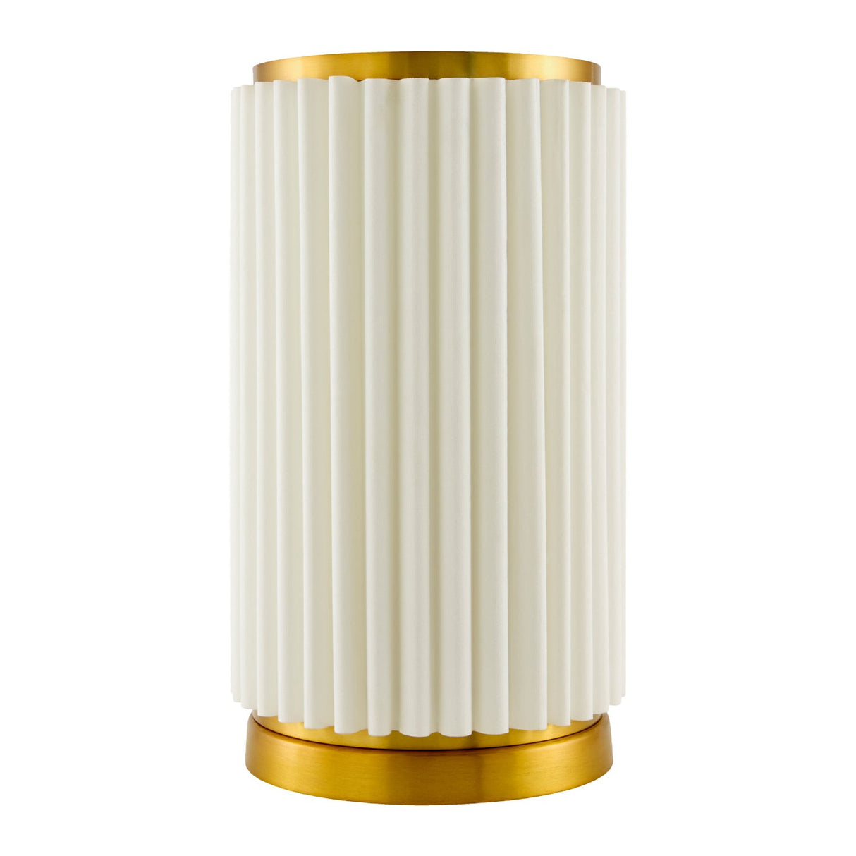Modern European furniture - White Fluted Linen Table Lamp - www.oroa.com