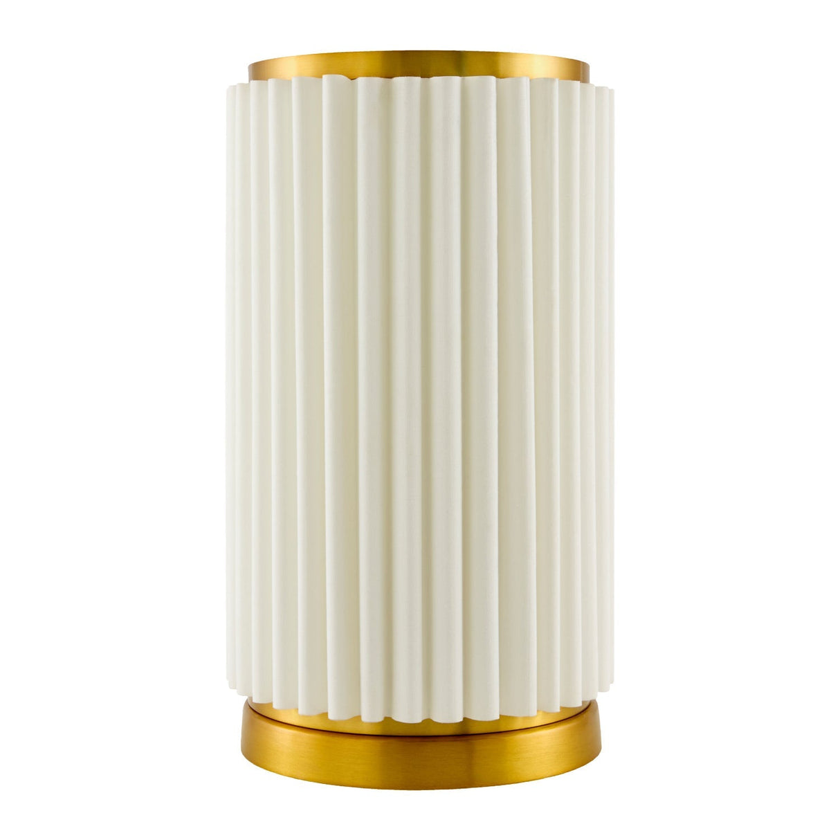 Modern European furniture - White Fluted Linen Table Lamp - www.oroa.com