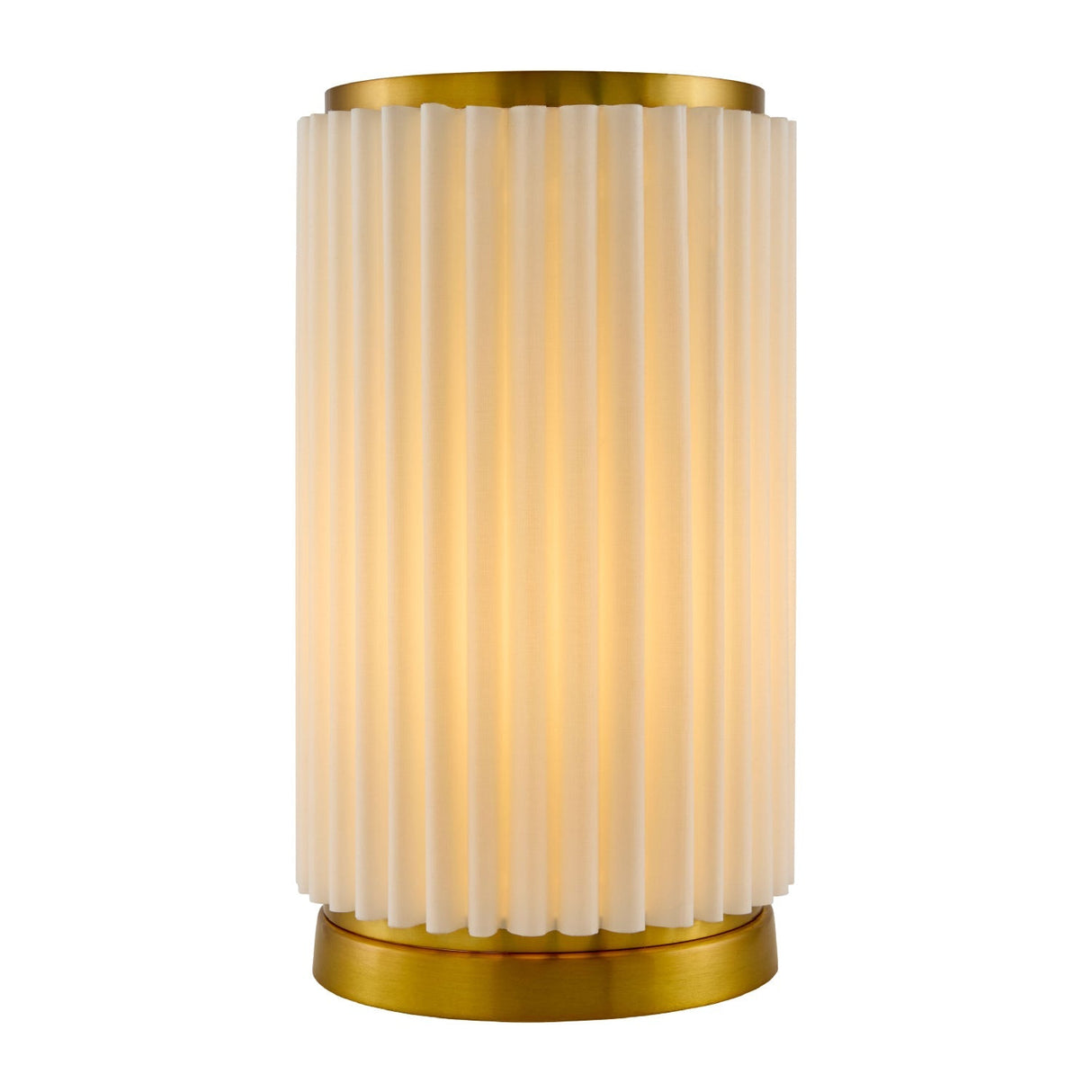 Modern European furniture - White Fluted Linen Table Lamp - www.oroa.com