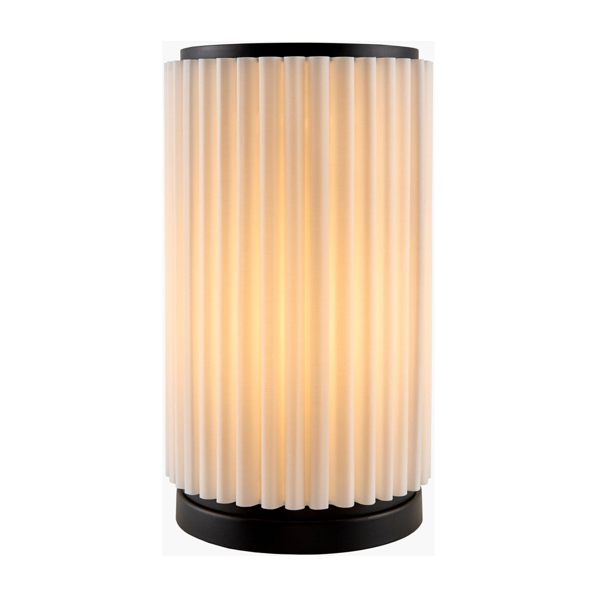 White Fluted Linen Table Lamp | Oroa.com