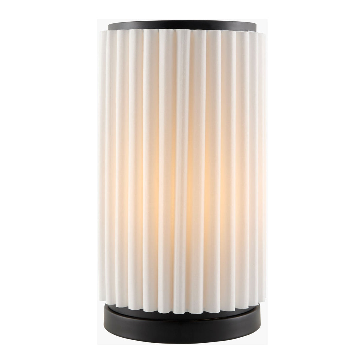 Modern European furniture - White Fluted Linen Table Lamp - www.oroa.com