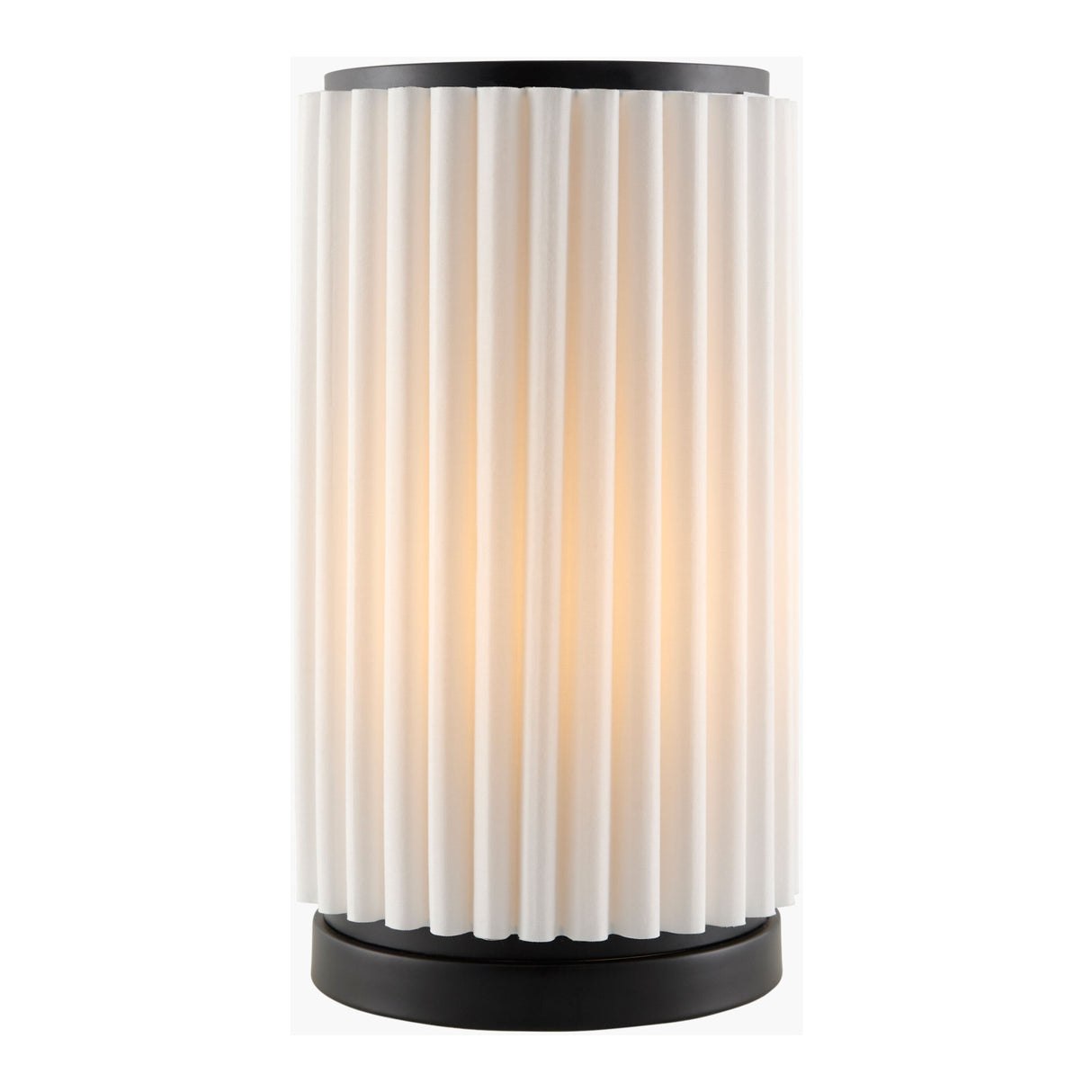 Modern European furniture - White Fluted Linen Table Lamp - www.oroa.com