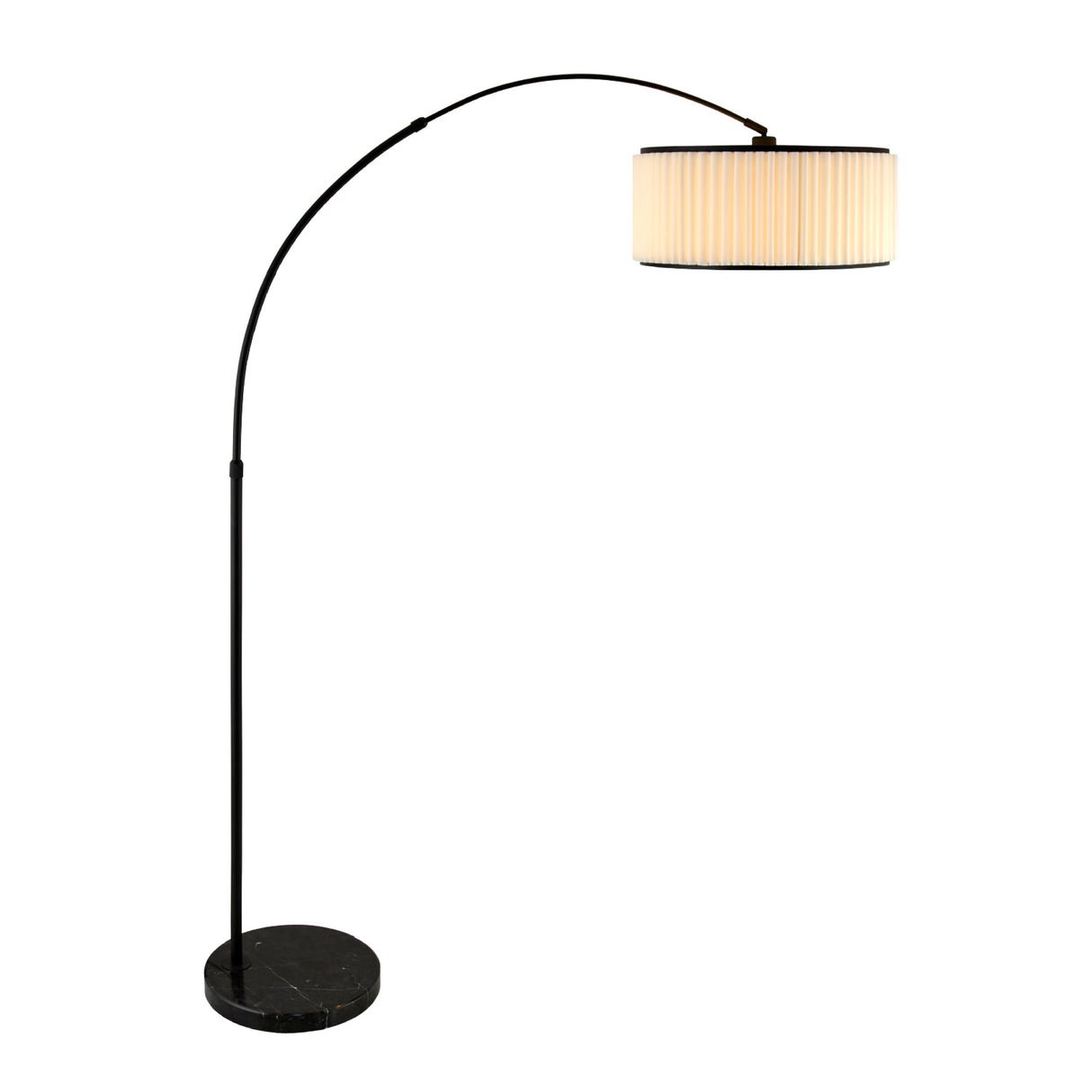 White Fluted Linen Floor Lamp | Oroa.com