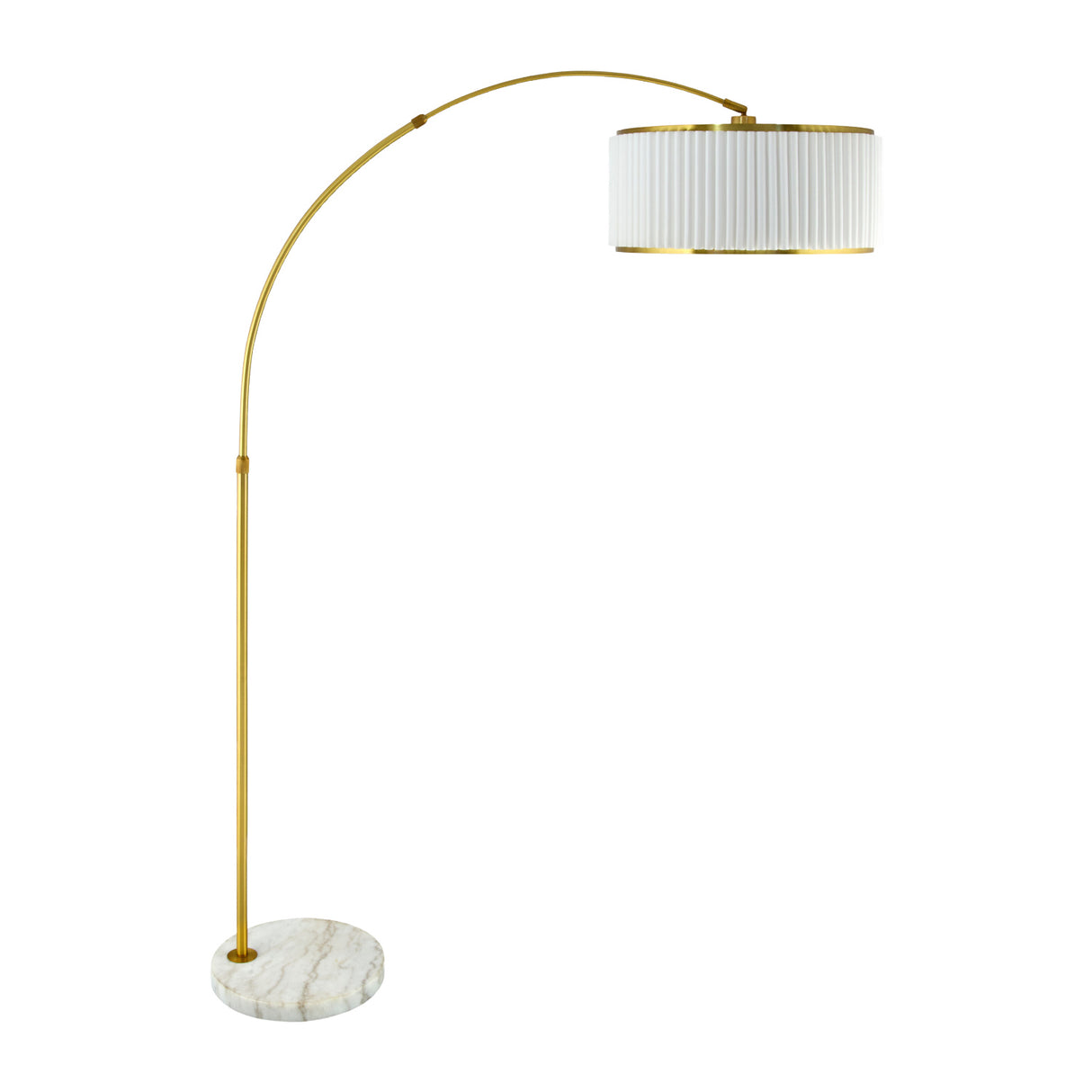 White Fluted Linen Floor Lamp | Oroa.com