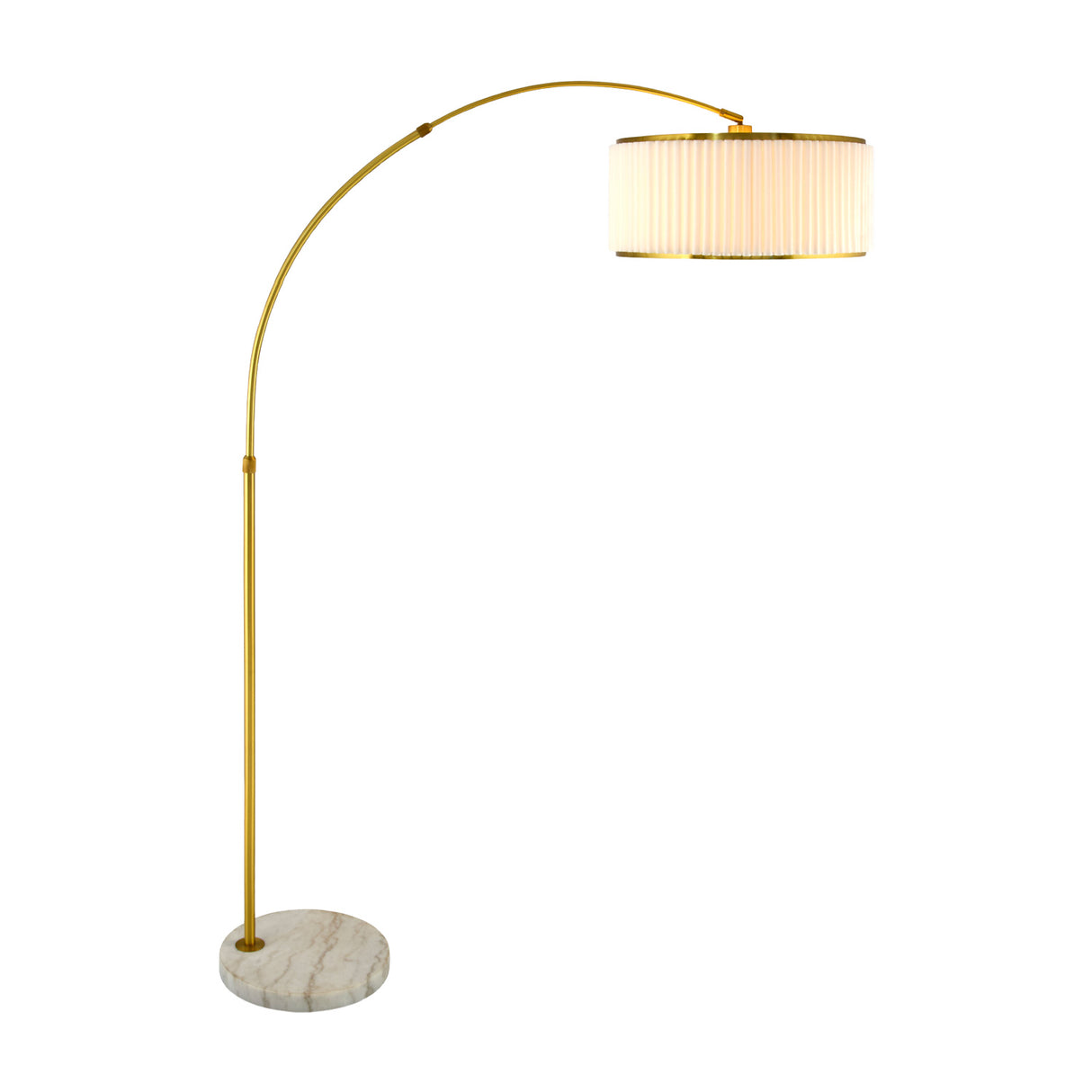 White Fluted Linen Floor Lamp | Oroa.com