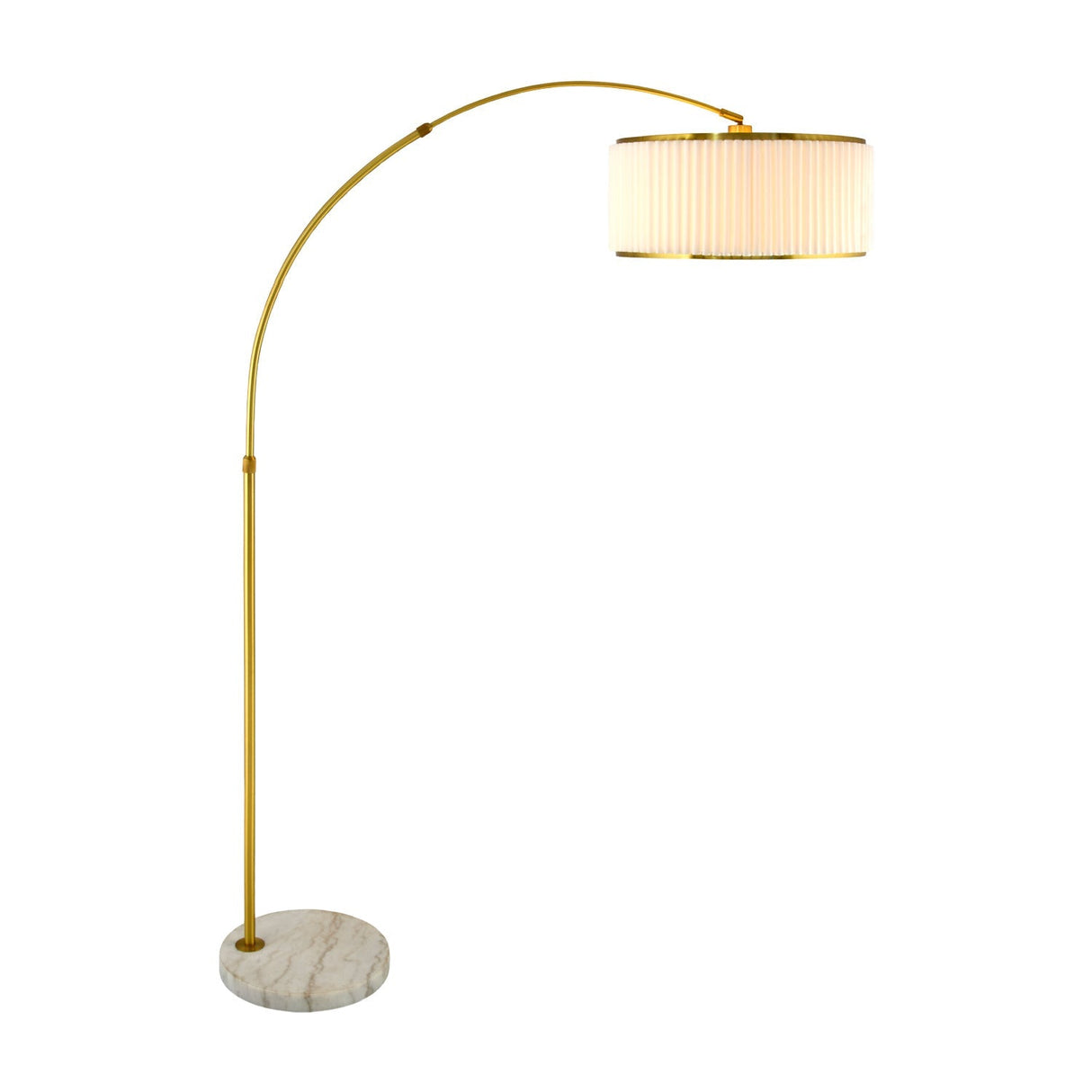 Modern European furniture - White Fluted Linen Floor Lamp - www.oroa.com