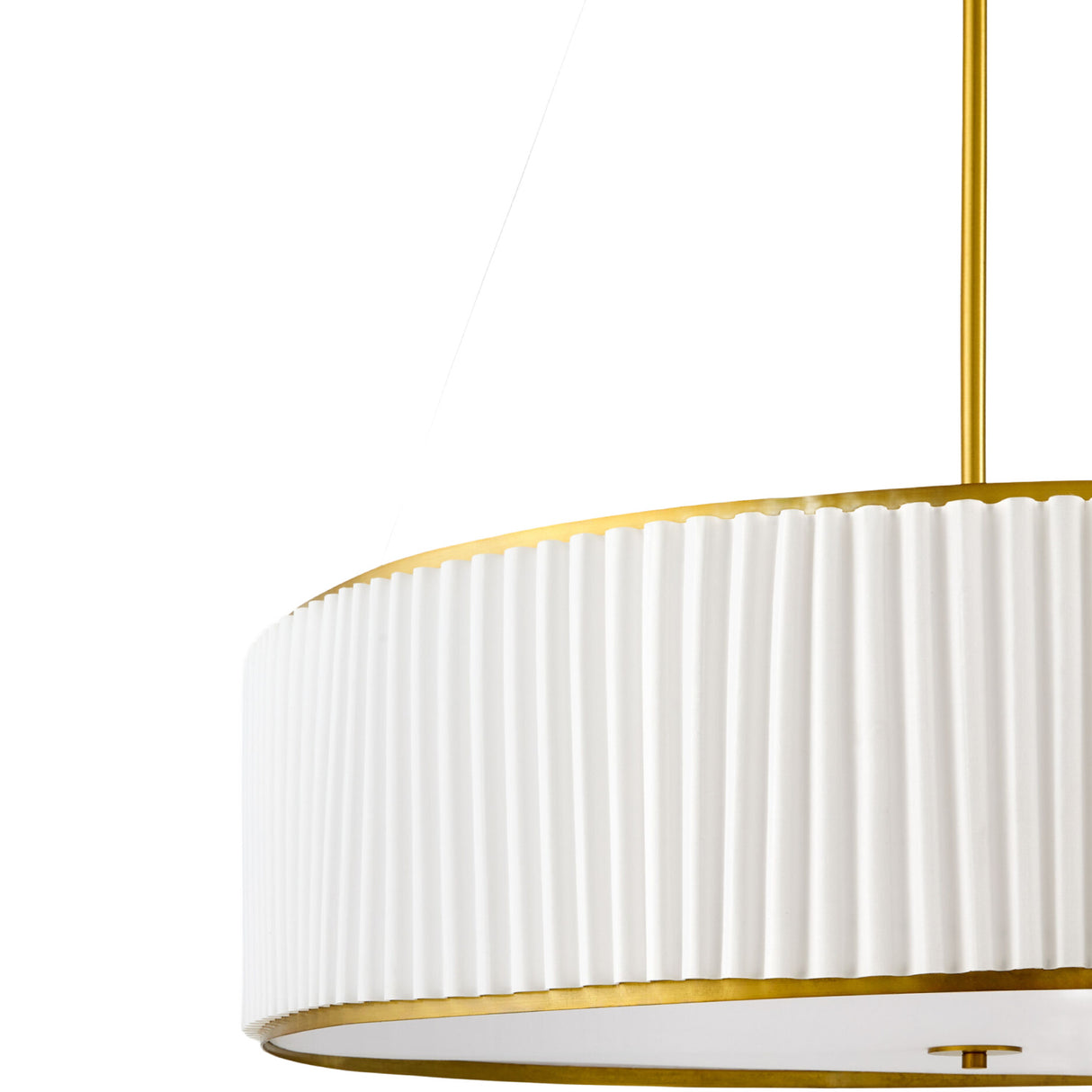 White Fluted 2-Light Chandelier | Oroa.com