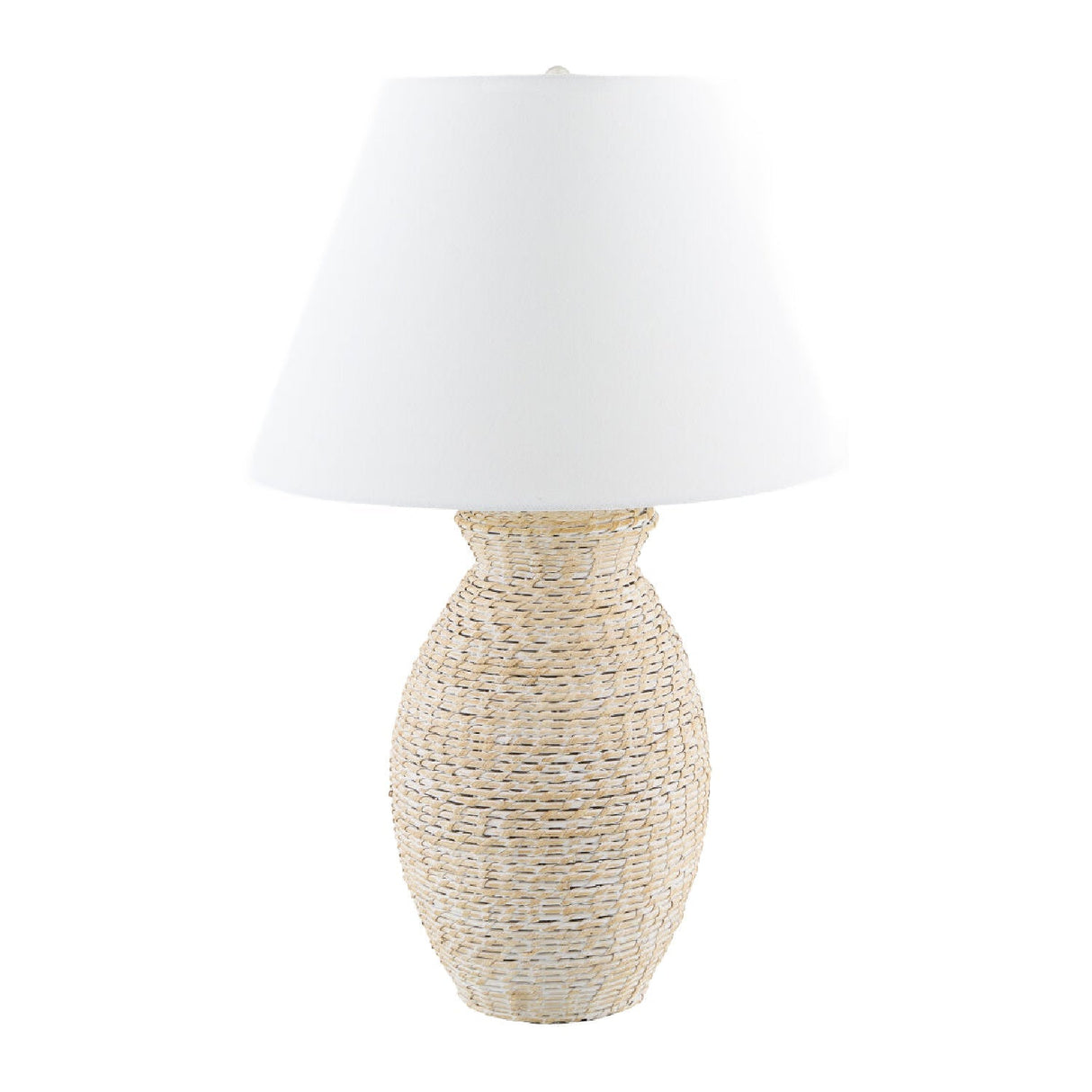 Modern European furniture - Painted Rattan Accent Table Lamp - www.oroa.com