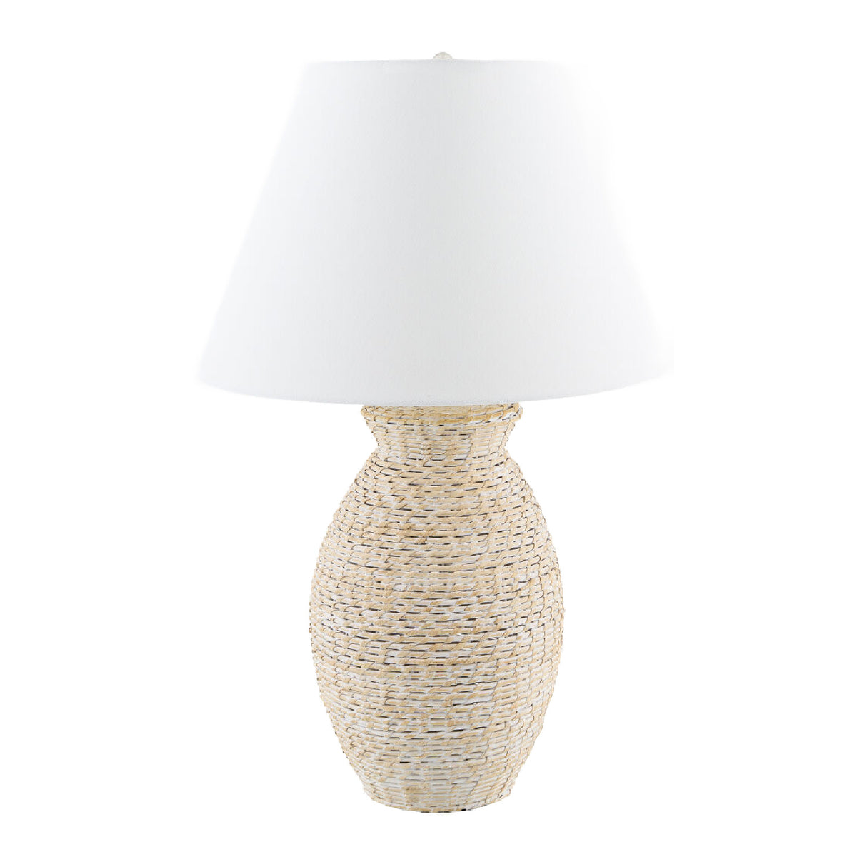 Painted Rattan Accent Table Lamp | Oroa.com