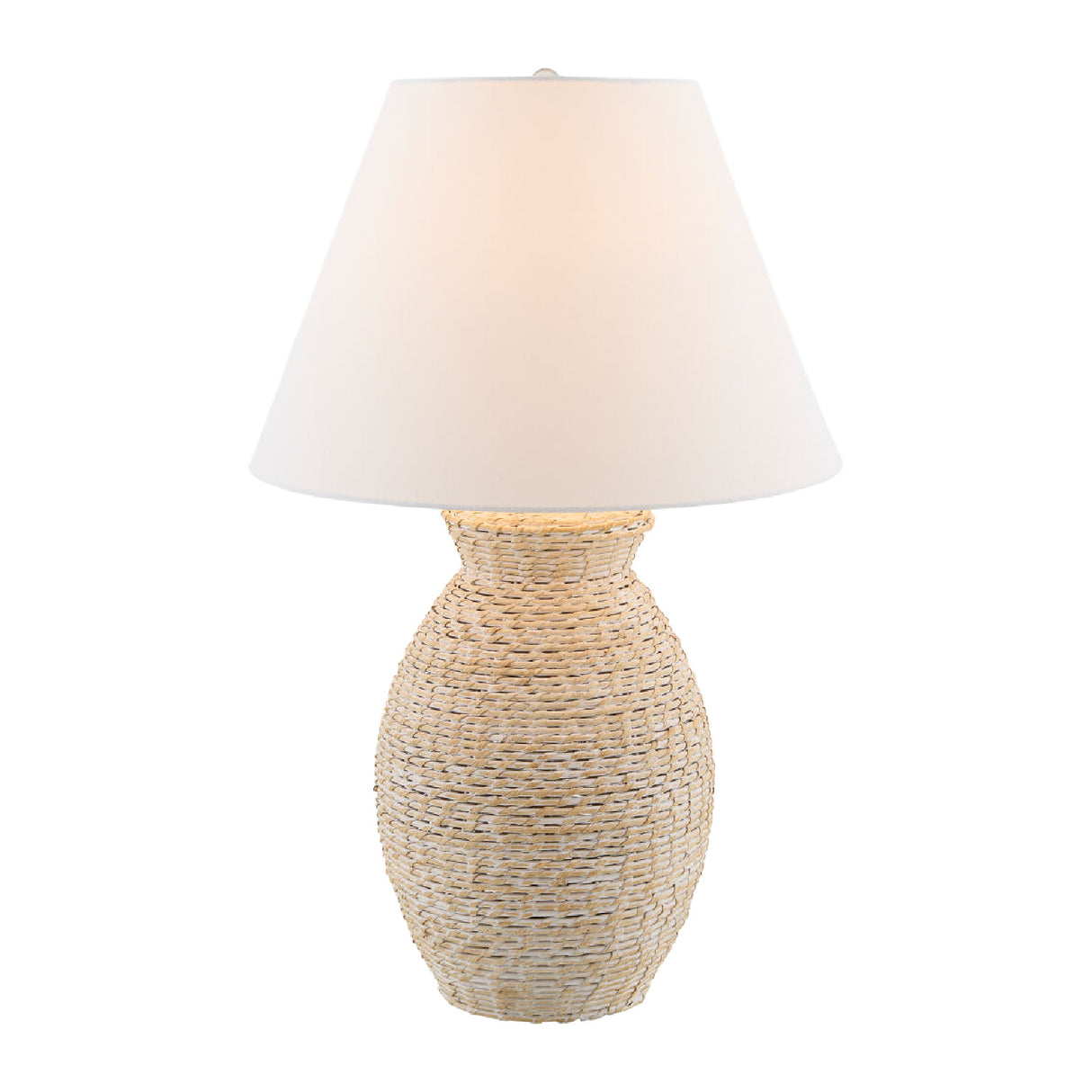 Painted Rattan Accent Table Lamp | Oroa.com