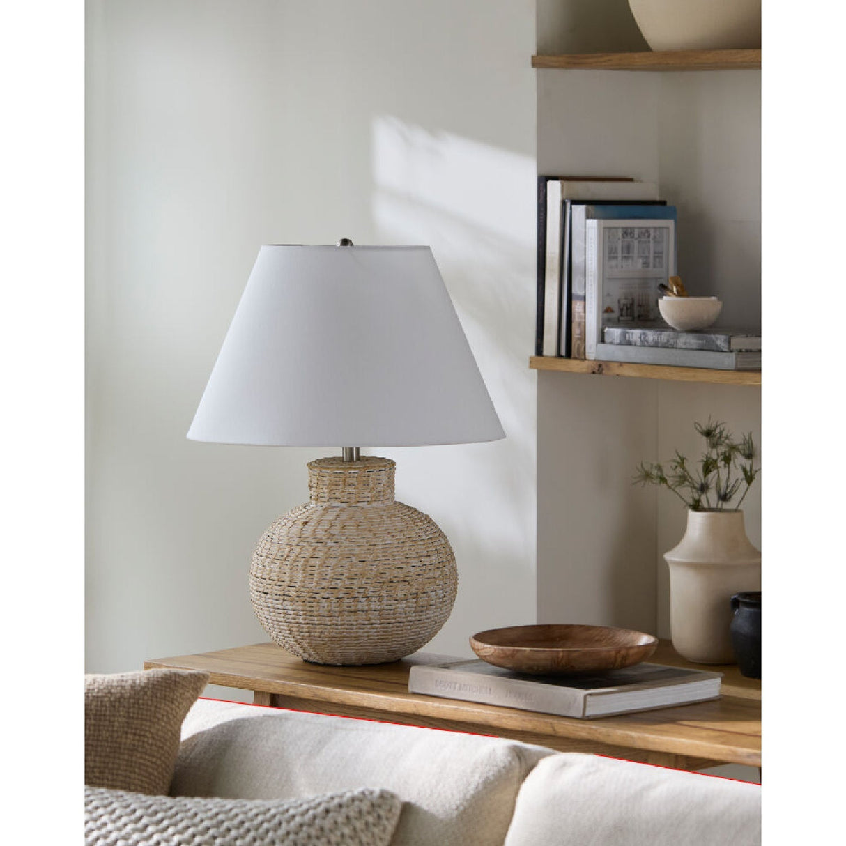 Modern European furniture - White Empire Shade Table Lamp - www.oroa.com