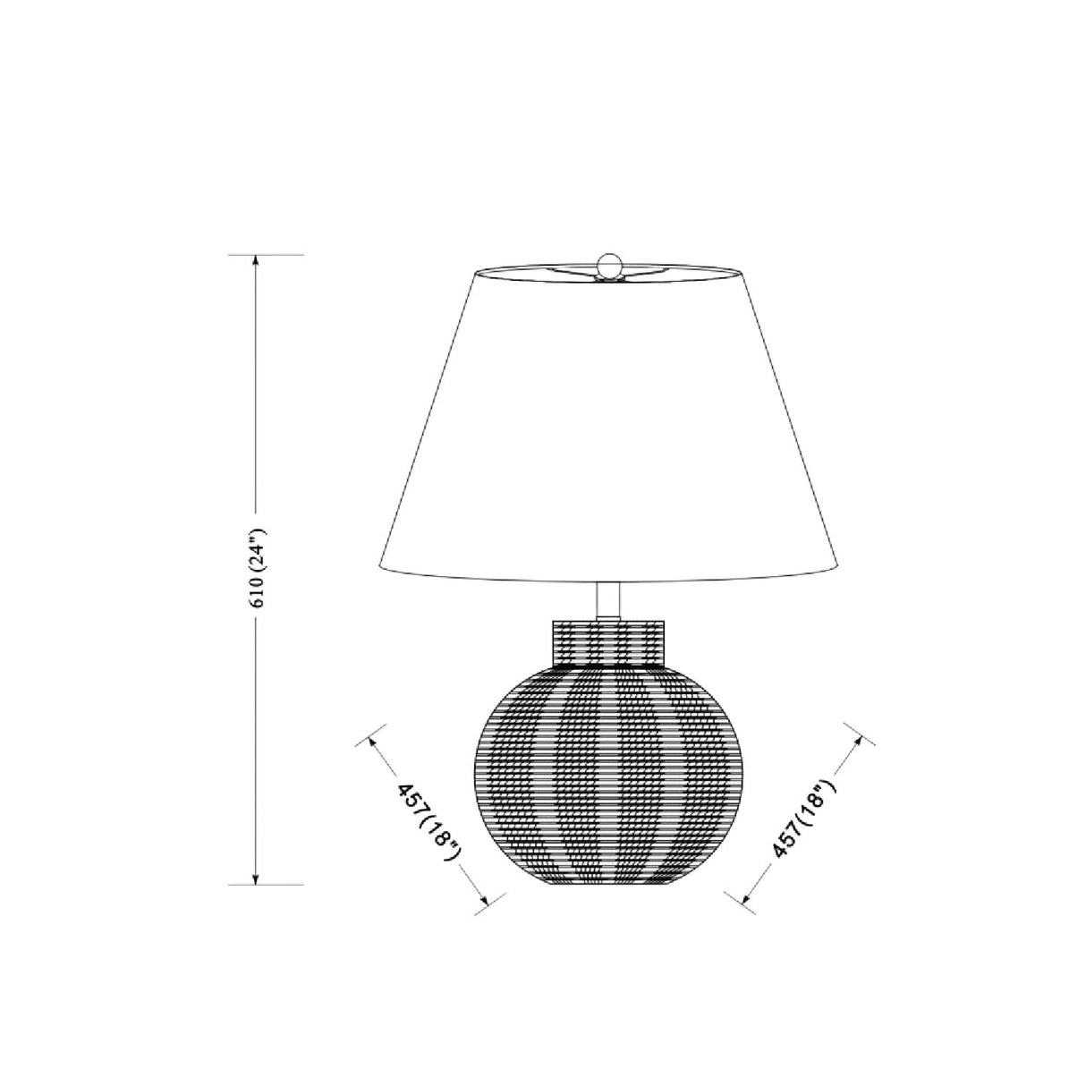Modern European furniture - White Empire Shade Table Lamp - www.oroa.com