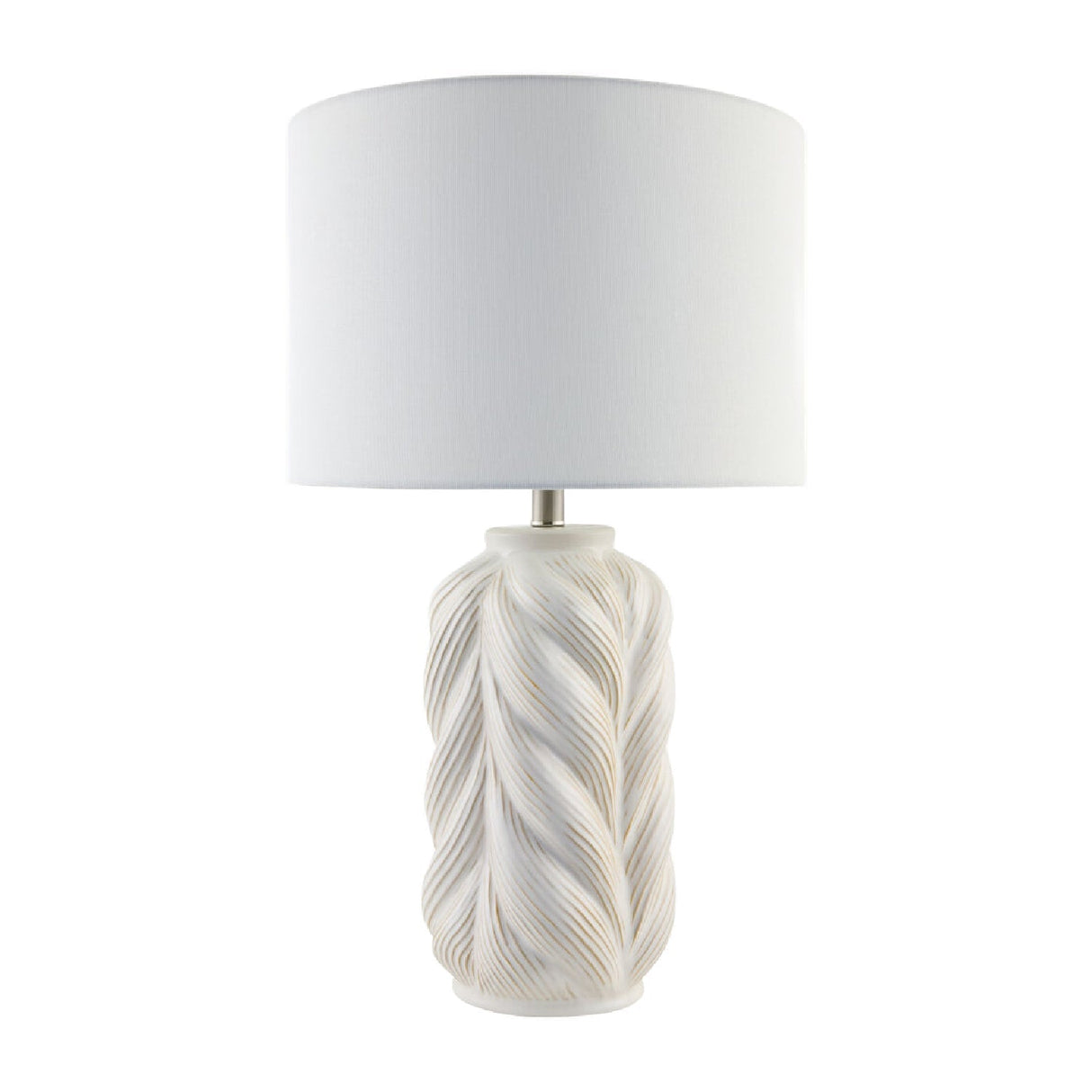 Modern European furniture - White Carved Ceramic Table Lamp - www.oroa.com