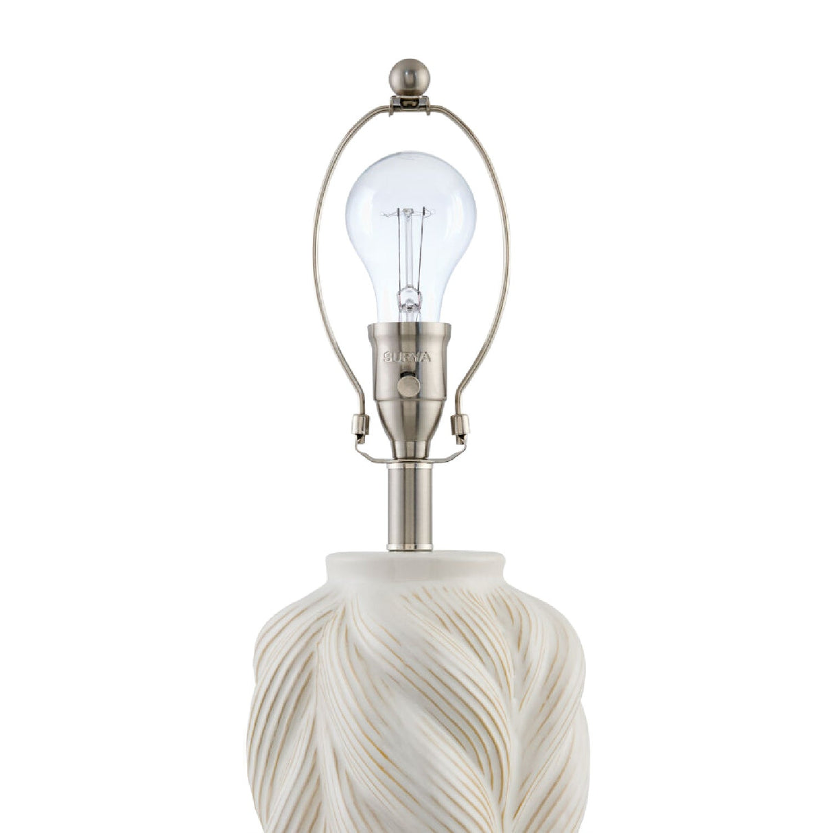 Modern European furniture - White Carved Ceramic Table Lamp - www.oroa.com