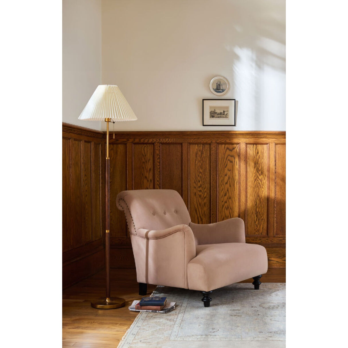 Modern European furniture - Pleated White Linen Floor Lamp - www.oroa.com