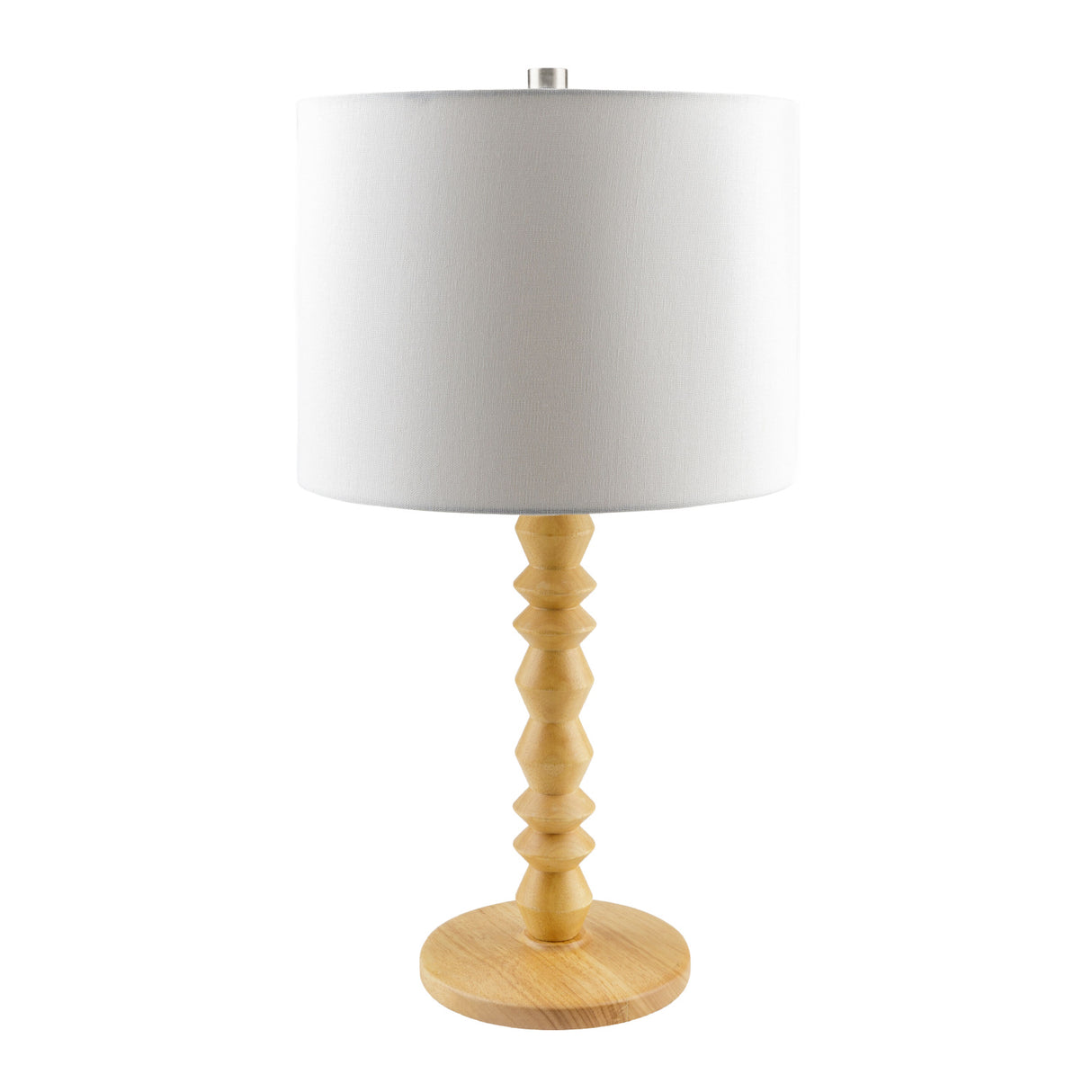 Modern European furniture - Wood Veneer Linen Table Lamp - www.oroa.com | Oroa.com