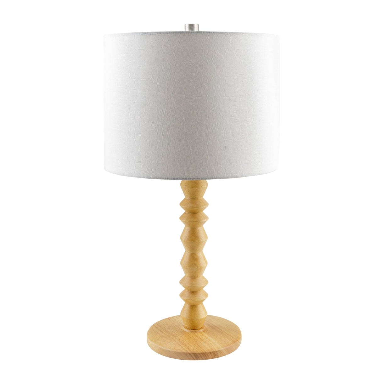 Modern European furniture - Wood Veneer Linen Table Lamp - www.oroa.com