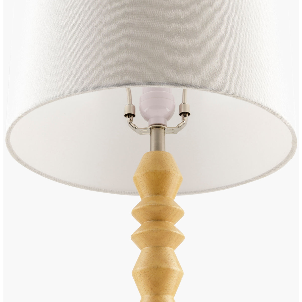 Modern European furniture - Wood Veneer Linen Table Lamp - www.oroa.com | Oroa.com