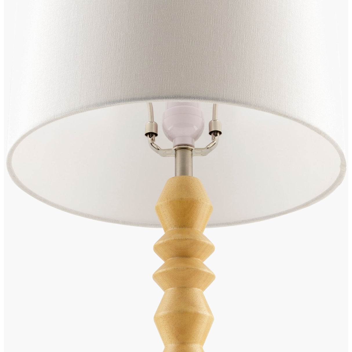 Modern European furniture - Wood Veneer Linen Table Lamp - www.oroa.com