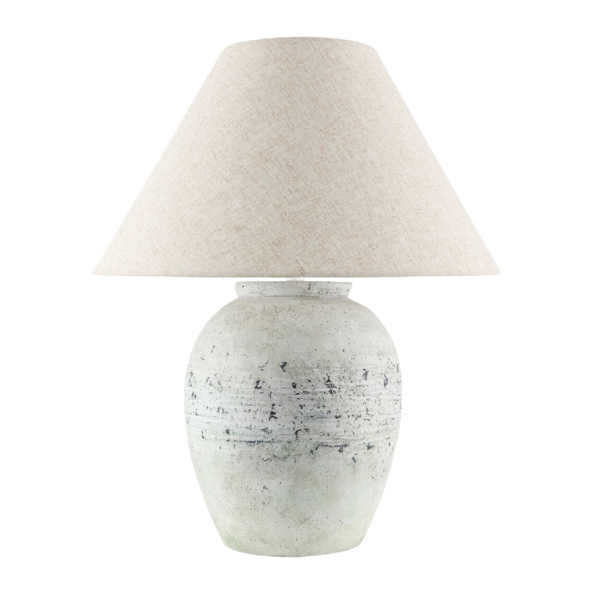 Modern European furniture - Painted White Cement Table Lamp - www.oroa.com