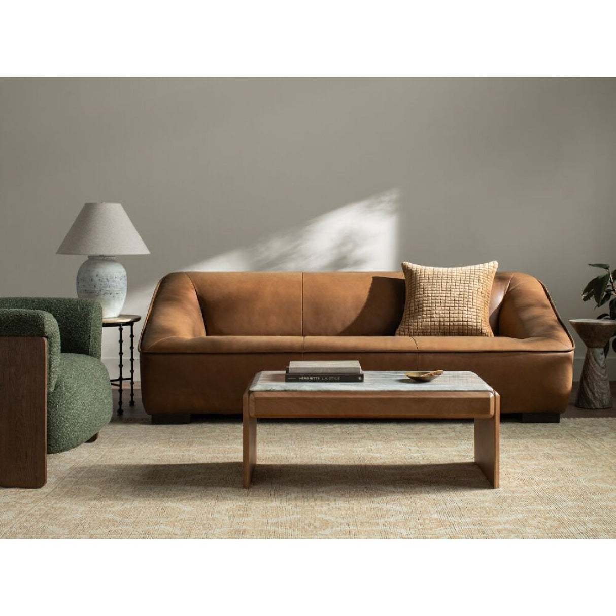 Modern European furniture - Painted White Cement Table Lamp - www.oroa.com