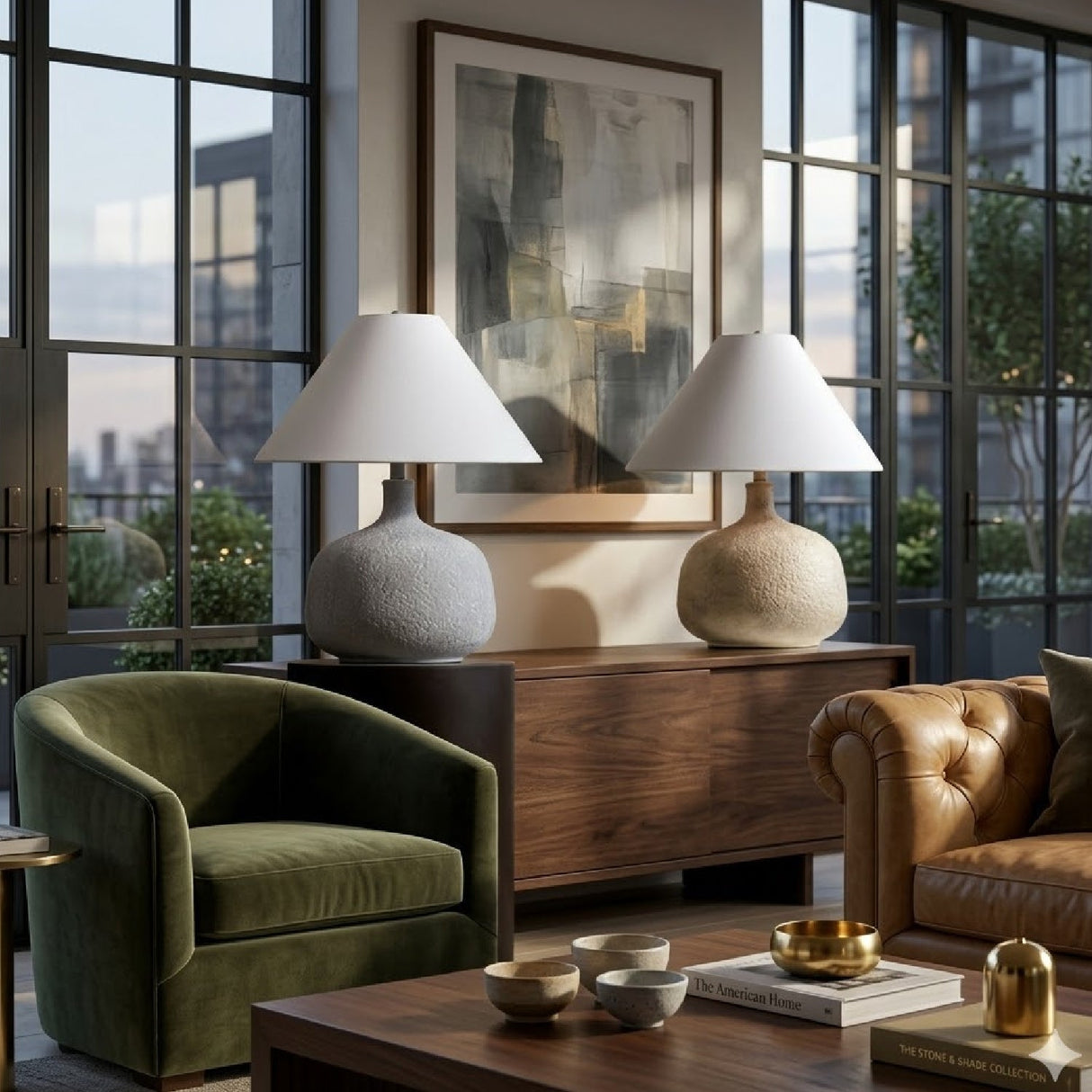 Modern European furniture - Textured Ceramic Accent Table Lamp - www.oroa.com