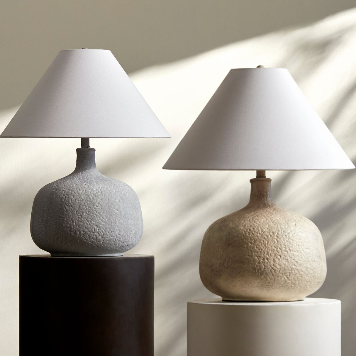 Modern European furniture - Textured Ceramic Accent Table Lamp - www.oroa.com