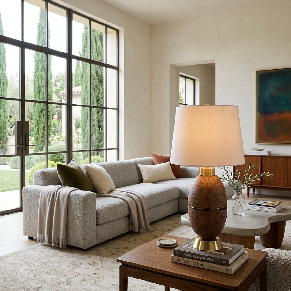 Modern European furniture - Modern Linen Table Lamp - www.oroa.com