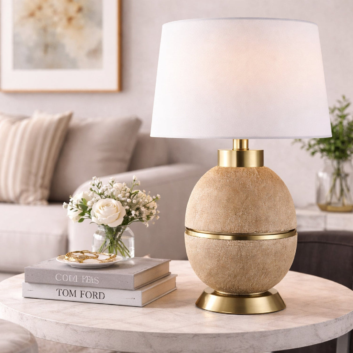 Modern European furniture - Modern Linen Table Lamp - www.oroa.com