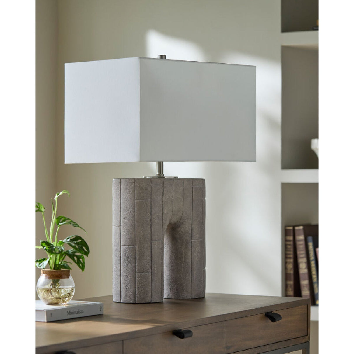 Modern European furniture - Painted Gray Accent Table Lamp - www.oroa.com