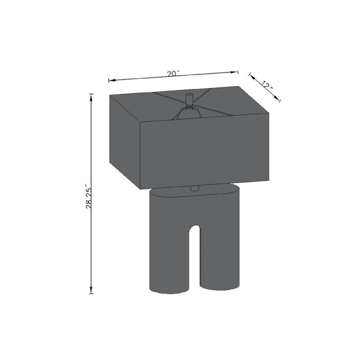 Modern European furniture - Painted Gray Accent Table Lamp - www.oroa.com