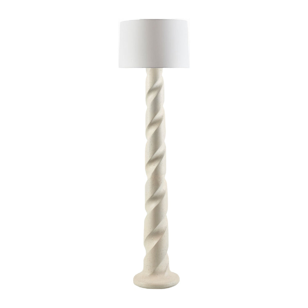 Modern European furniture - Cream Spiral Accent Floor Lamp - www.oroa.com
