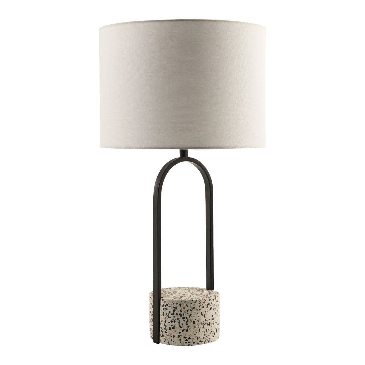 Modern European furniture - Black Framed Cement Table Lamp - www.oroa.com