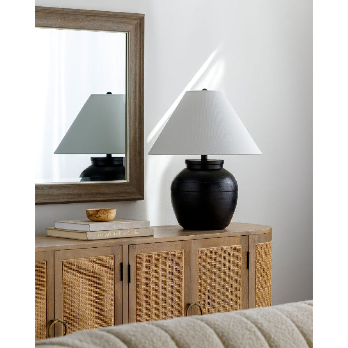 Modern European furniture - Linen Empire Shade Table Lamp - www.oroa.com