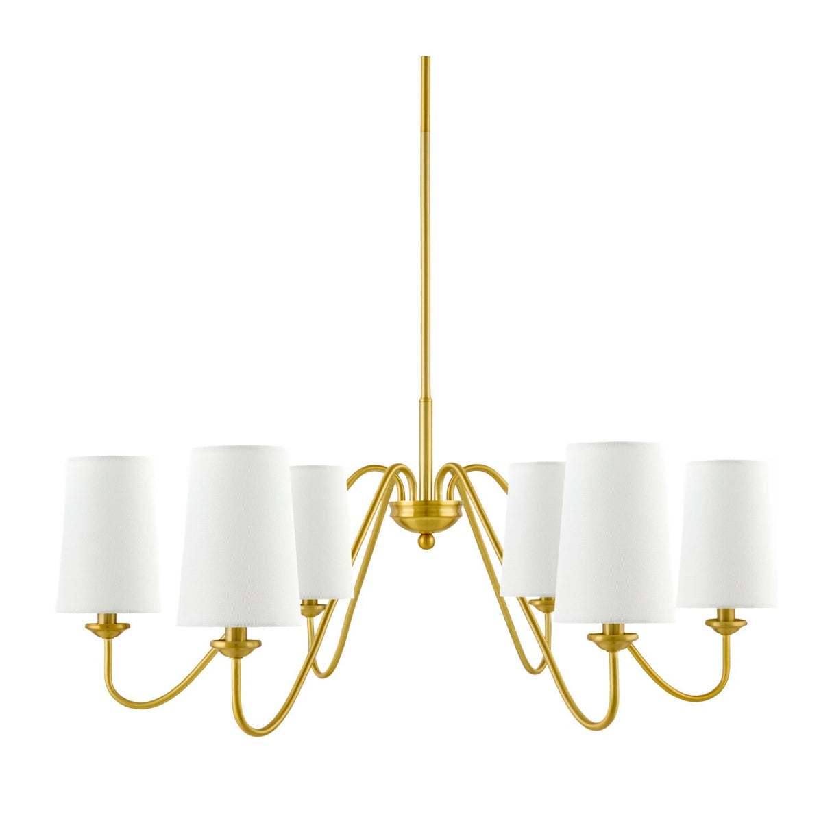 Modern European furniture - 6-Light White Linen Chandelier - www.oroa.com