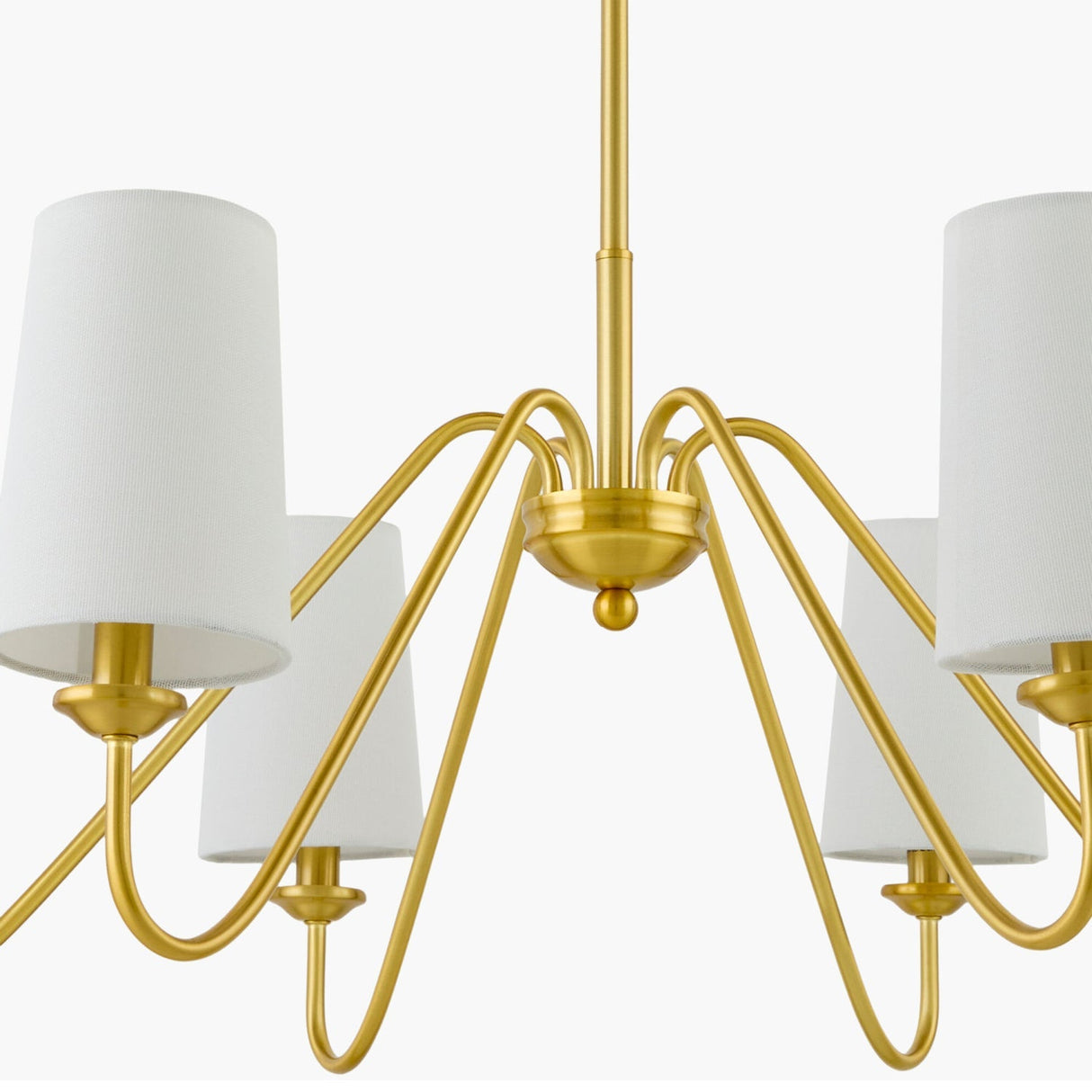Modern European furniture - 6-Light White Linen Chandelier - www.oroa.com