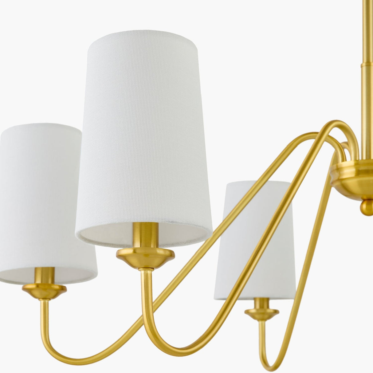 Modern European furniture - 6-Light White Linen Chandelier - www.oroa.com