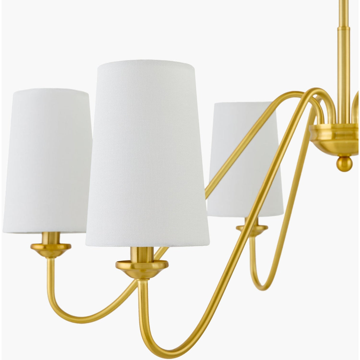 Modern European furniture - 6-Light White Linen Chandelier - www.oroa.com