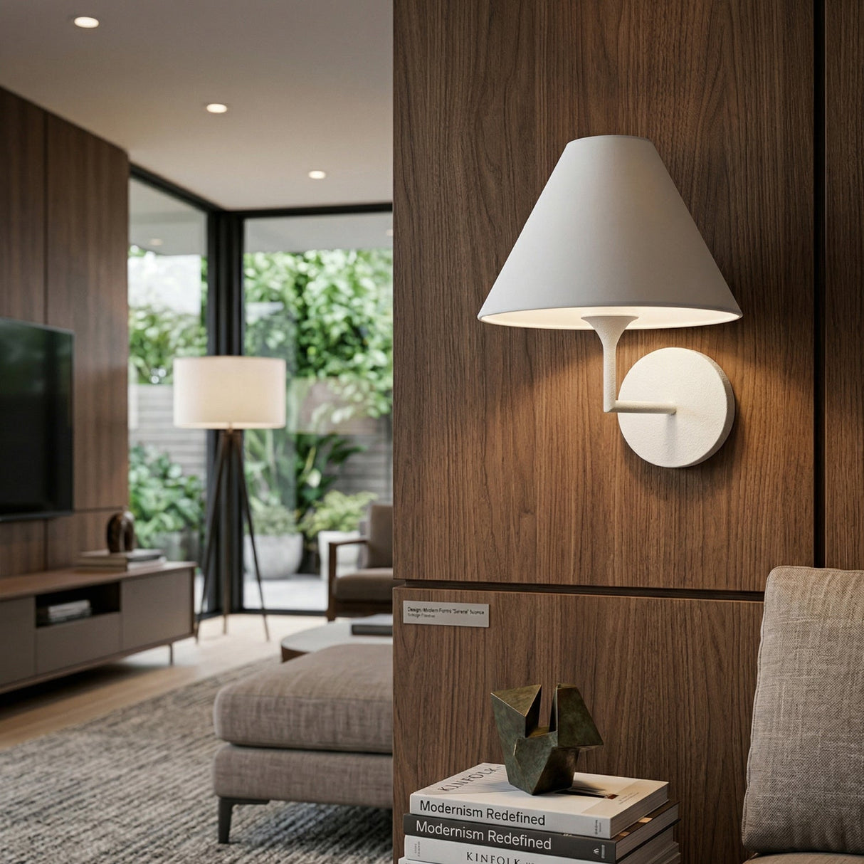 Modern European furniture - Lacquered White Iron Wall Lamp - www.oroa.com