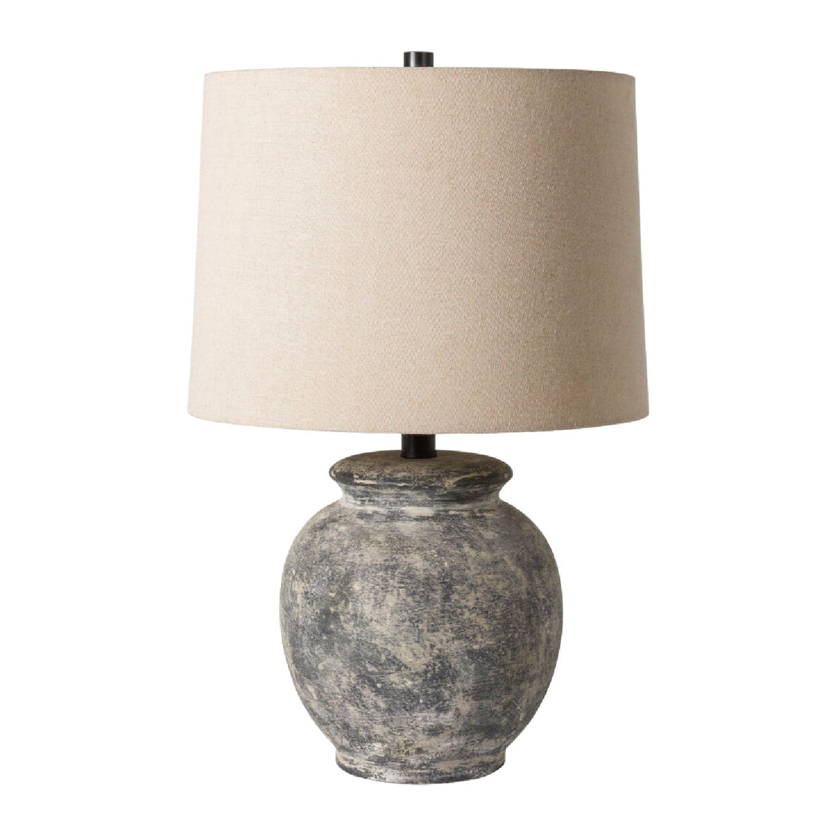 Modern European furniture - Antique Gray Ceramic Table Lamp - www.oroa.com
