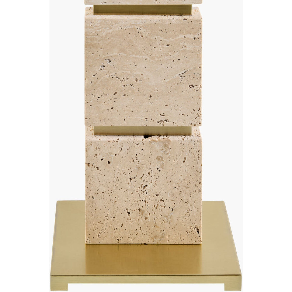 Modern European furniture - Burnished Yellow Travertine Floor Lamp - www.oroa.com