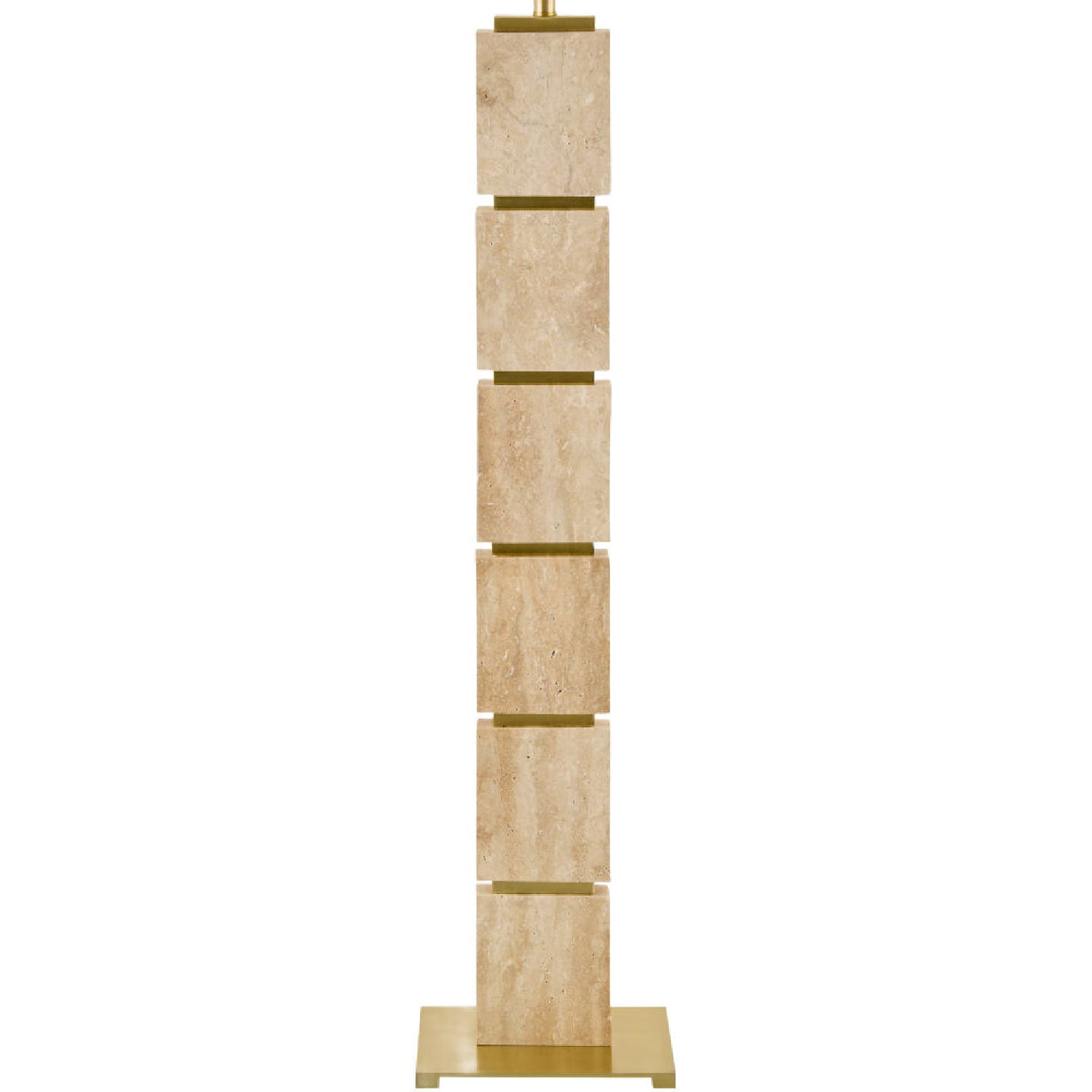 Modern European furniture - Natural Travertine Accent Floor Lamp - www.oroa.com