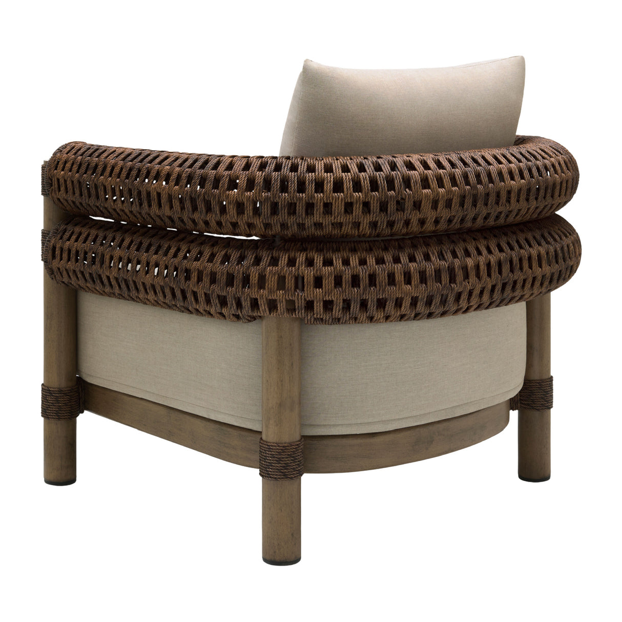 Modern European furniture - Cushioned Wicker Outdoor Accent Chair - www.oroa.com